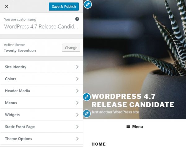 Выполняем настройку WordPress-темы Twenty Seventeen