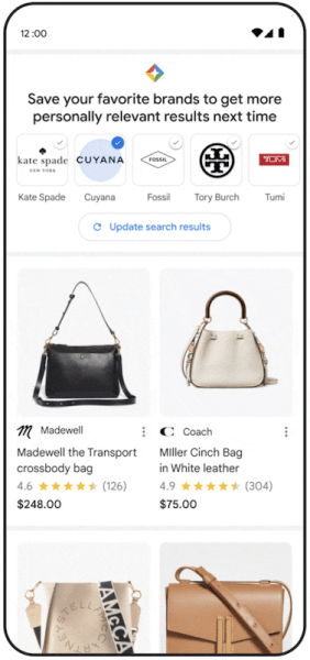 
            Google совершенствует алгоритмы поиска и выбора товаров
        