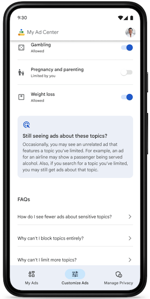 
            Google My Ad Center становится доступным пользователям поиска, YouTube и Discover по всему миру
        