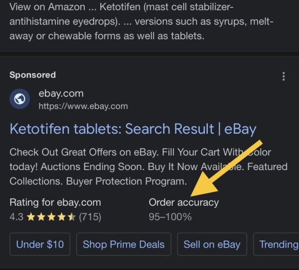 Google тестирует показ процента своевремено доставленных заказов в объявлениях на поиске
Google тестирует показ процента своевремено доставленных заказов в объявлениях на поиске