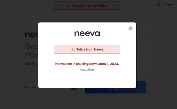 Поисковик без рекламы Neeva прекращает свою работу
         
            Поисковик без рекламы Neeva прекращает свою работу