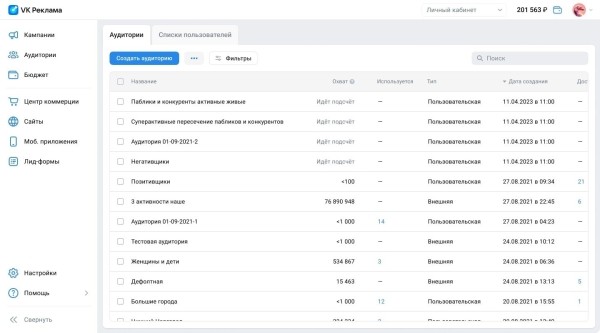 В VK Рекламе появился импорт аудиторий из рекламного кабинета ВКонтакте В VK Рекламе появился импорт аудиторий из рекламного кабинета ВКонтакте