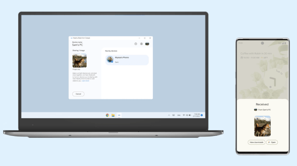 Google официально представил приложение Nearby Share для Windows
         
            Google официально представил приложение Nearby Share для Windows
