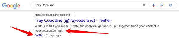 Google тестирует кликабельные ссылки в описаниях в результатах поиска