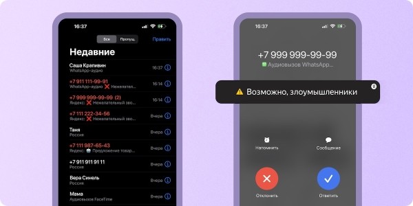 
            Определитель номера в приложении Яндекс с Алисой предупредит о мошеннических звонках в в WhatsApp и Viber
        