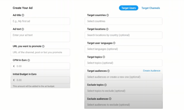 Видеокурс по Telegram Ads: как подключить рекламную платформу Видеокурс по Telegram Ads: как подключить рекламную платформу