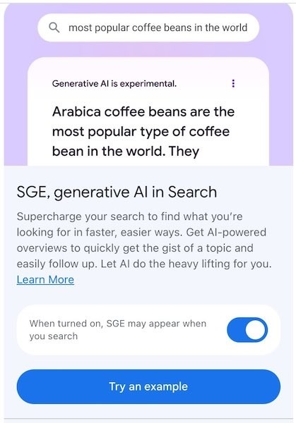Google убрал дату окончания эксперимента SGE
         
            Google убрал дату окончания эксперимента SGE
