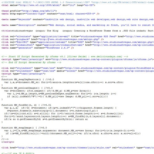 Создание WordPress темы из PSD файла. Часть 4: Header.php Создание WordPress темы из PSD файла. Часть 4: Header.php